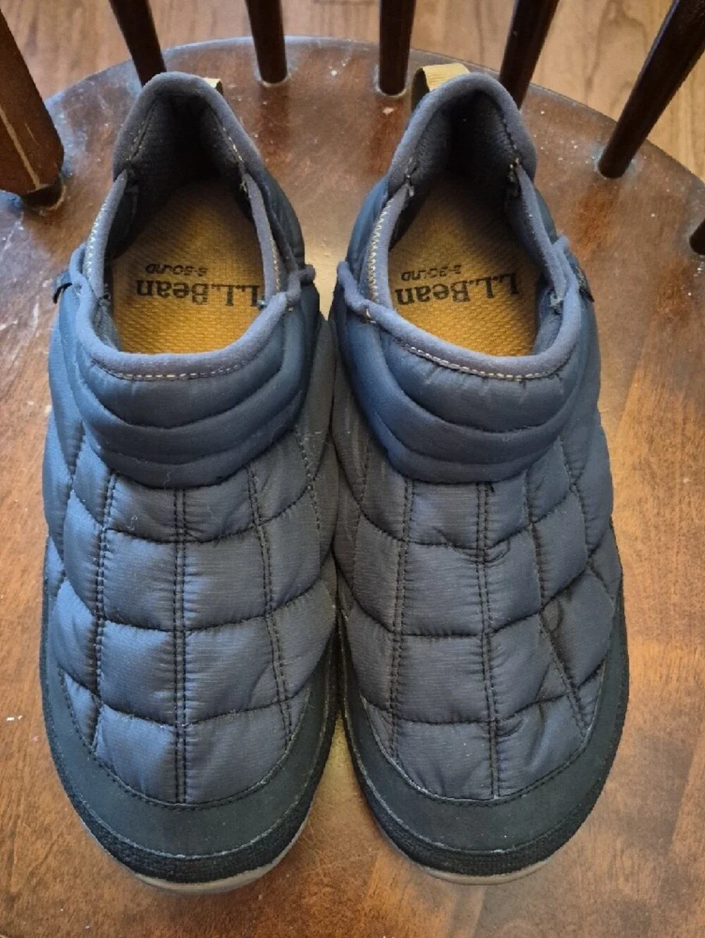L.L. Bean Men's Quilted Slip-On Snow Boots - Navy